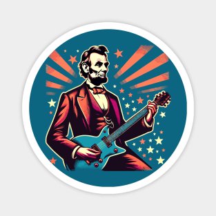 Abe's Emancipation Jam: The Lincoln Country Rocker Magnet